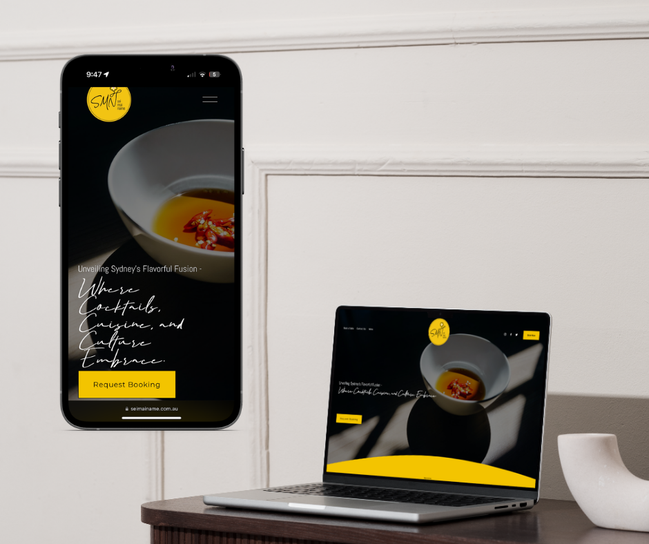 Sei Mai Name website shown on desktop and mobile devices